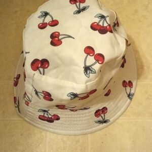 Reversible Cherry Print Women's Bucket Hat